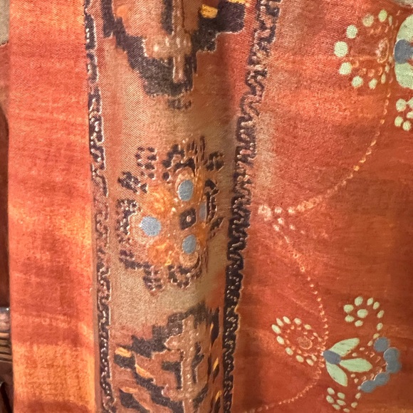 Karen Kane Orange and Brown Full Skirt - Picture 6 of 8